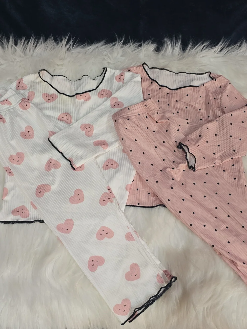 2 Piece Polka Dot Heart Pajama Sets Bundle